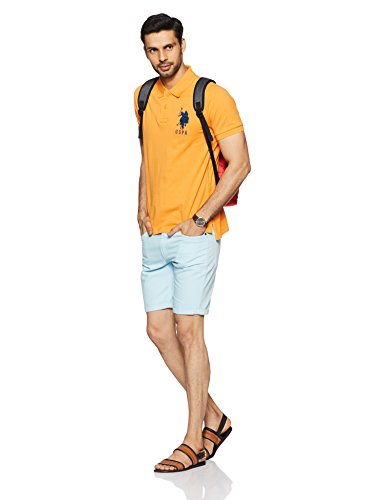 US Polo Association Men's Solid Regular Fit Polo (USTS5780_Apricot_M  HS)