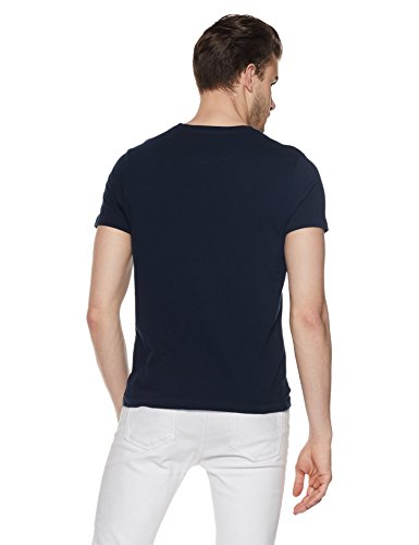 US Polo Association Men's Striped Regular Fit T-Shirt (USTS5672_Navy_M HS)