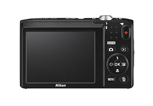 Nikon Coolpix A100 Point and Shoot Digital Camera (Red) with Card and Camera Case