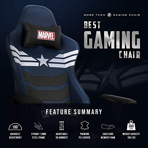 Marvel Avengers Gaming Chair Desk Office Computer Racing Chairs - Recliner Adults Gamer Ergonomic Game Footrest Kids Reclining High Back Support Racer Leather Rocker Foot Rest