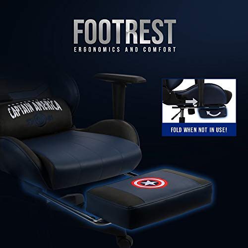 Marvel Avengers Gaming Chair Desk Office Computer Racing Chairs - Recliner Adults Gamer Ergonomic Game Footrest Kids Reclining High Back Support Racer Leather Rocker Foot Rest