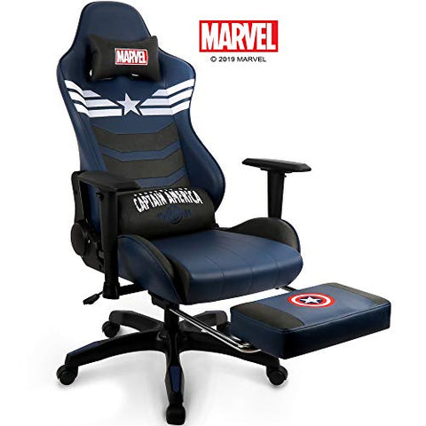 Marvel Avengers Gaming Chair Desk Office Computer Racing Chairs - Recliner Adults Gamer Ergonomic Game Footrest Kids Reclining High Back Support Racer Leather Rocker Foot Rest
