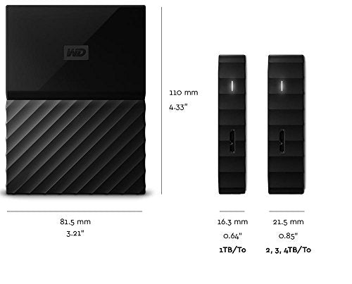 WD My Passport 1TB Portable External Hard Drive (Black)