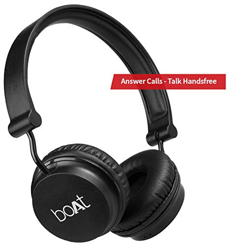 Boat Rockerz 400 On-Ear Bluetooth Headphones (Carbon Black)