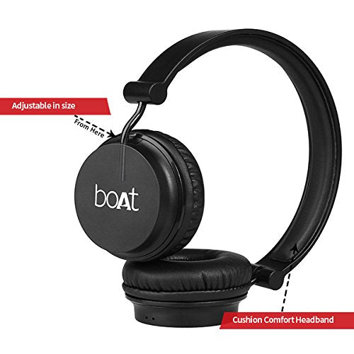 Boat Rockerz 400 On-Ear Bluetooth Headphones (Carbon Black)