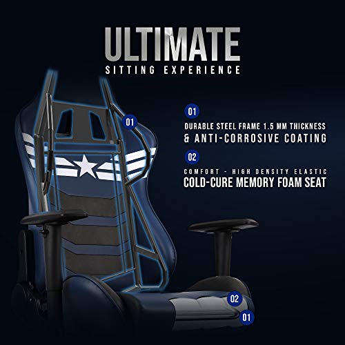 Marvel Avengers Gaming Chair Desk Office Computer Racing Chairs - Recliner Adults Gamer Ergonomic Game Footrest Kids Reclining High Back Support Racer Leather Rocker Foot Rest